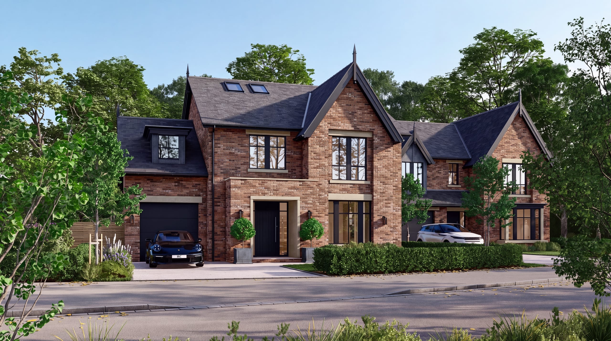 Woodlands, Wilmslow: front elevation